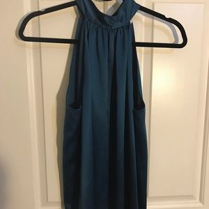 Kenneth Cole Midnight Collared Sleeveless Blouse